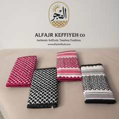 AlFajr Keffiyeh Clutch Wallet with Card Holder | Handcrafted Heritage Design