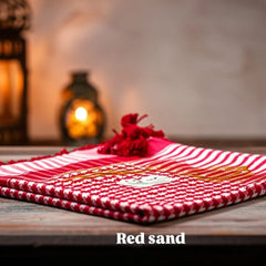 RED SAND - Travel scarve - Desert keffiyeh - styling shemagh - Tussels Romal