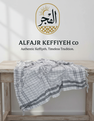 Alfajr Alfarooq King Size Shamzai Romal Keffiyeh – Pure Viscose