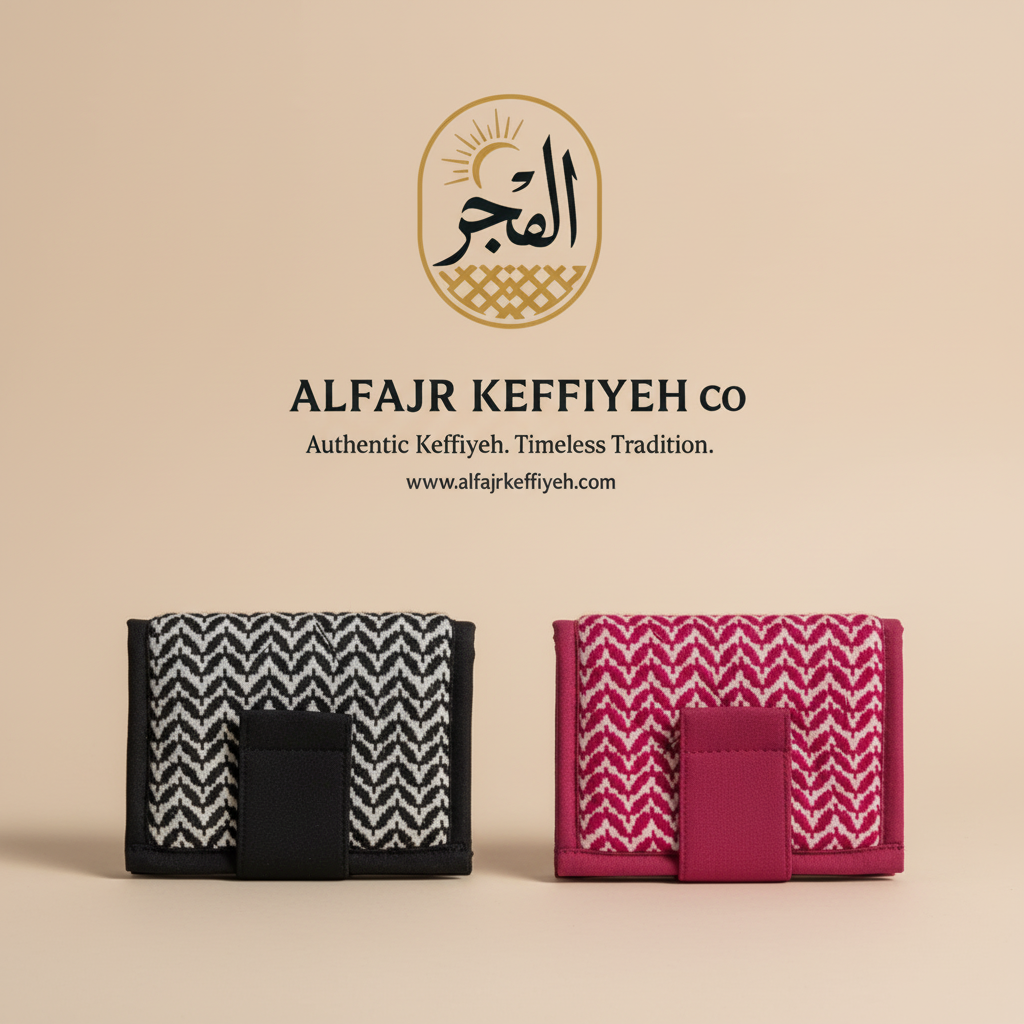 Mini Wallet by ALFAJR — A Heritage Accessory Crafted from Our Signature Keffiyeh Fabric
