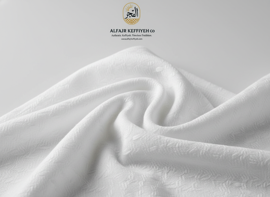 Plain White Ghutra – Al Bahaar Super Voile | ALFAJR KEFFIYEH CO.