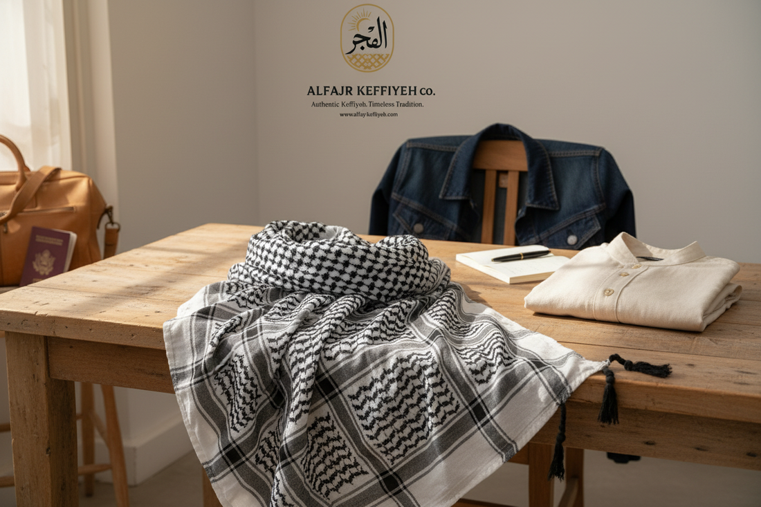 How One ALFAJR Shemagh Complements Both Casual and Traditional Wear
