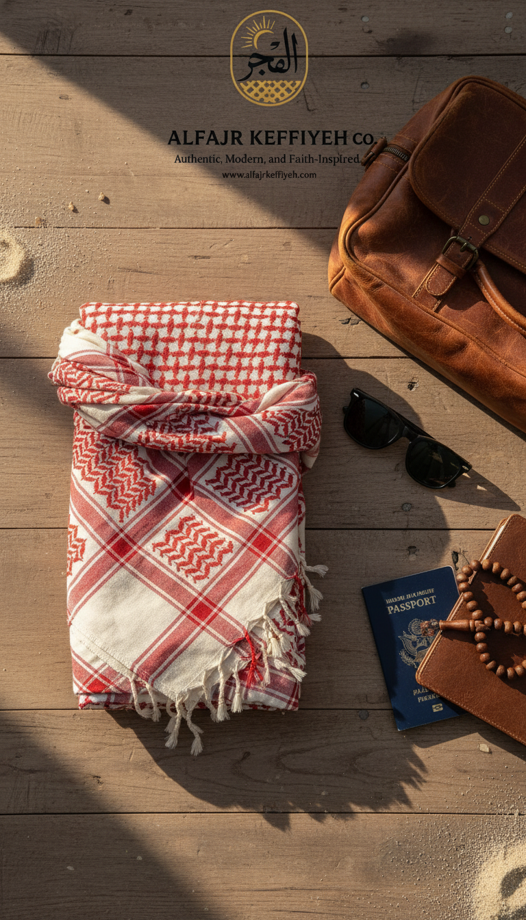 Why Every Muslim Traveler Should Carry a Shemagh | AlFajr Keffiyeh Co.
