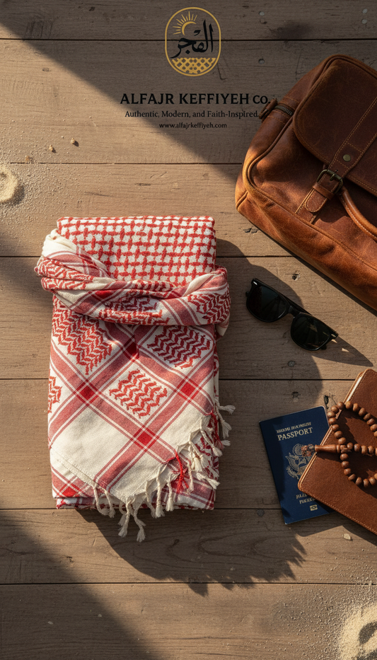 Why Every Muslim Traveler Should Carry a Shemagh | AlFajr Keffiyeh Co.