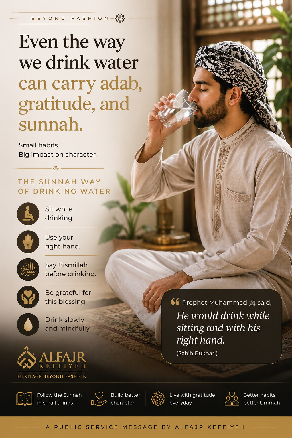 Drinking Water While Sitting in Islam | Sunnah, Adab & Islamic Manners