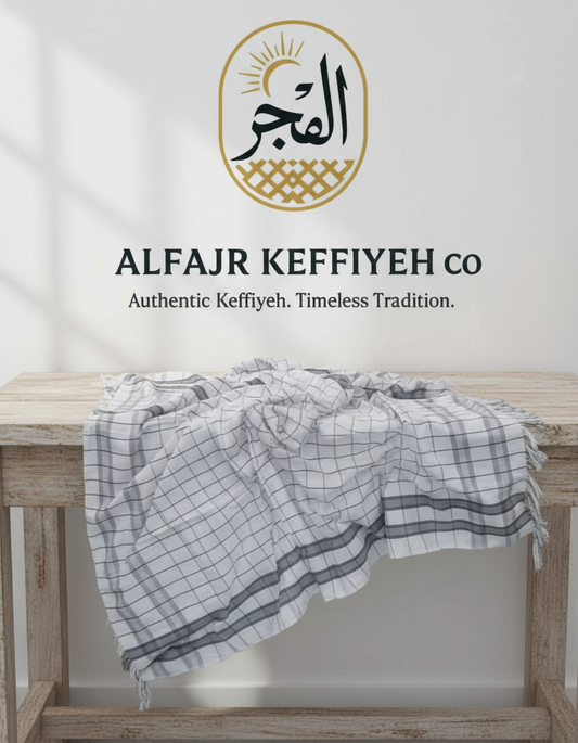 AlFajr AlFarooq King Size Shemagh — Premium Viscose Comfort for Scholars & Travelers
