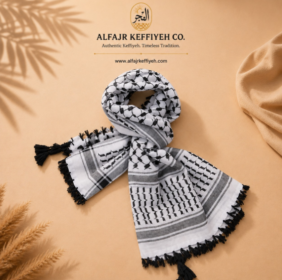 Authentic Arab keffiyeh scarf collection by ALFAJR