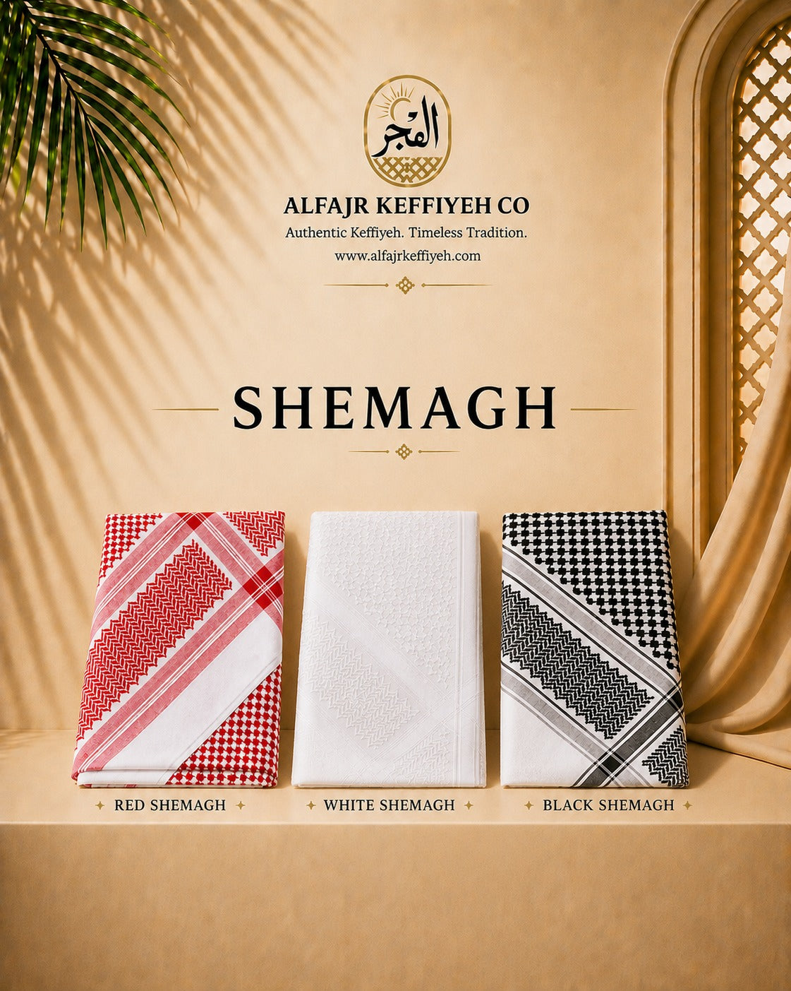 Traditional shemagh scarf collection by ALFAJR