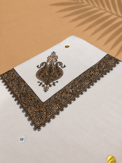 Dawn Yemeni Shemagh – Pure White | 58" King Size Premium Yemeni Shemagh