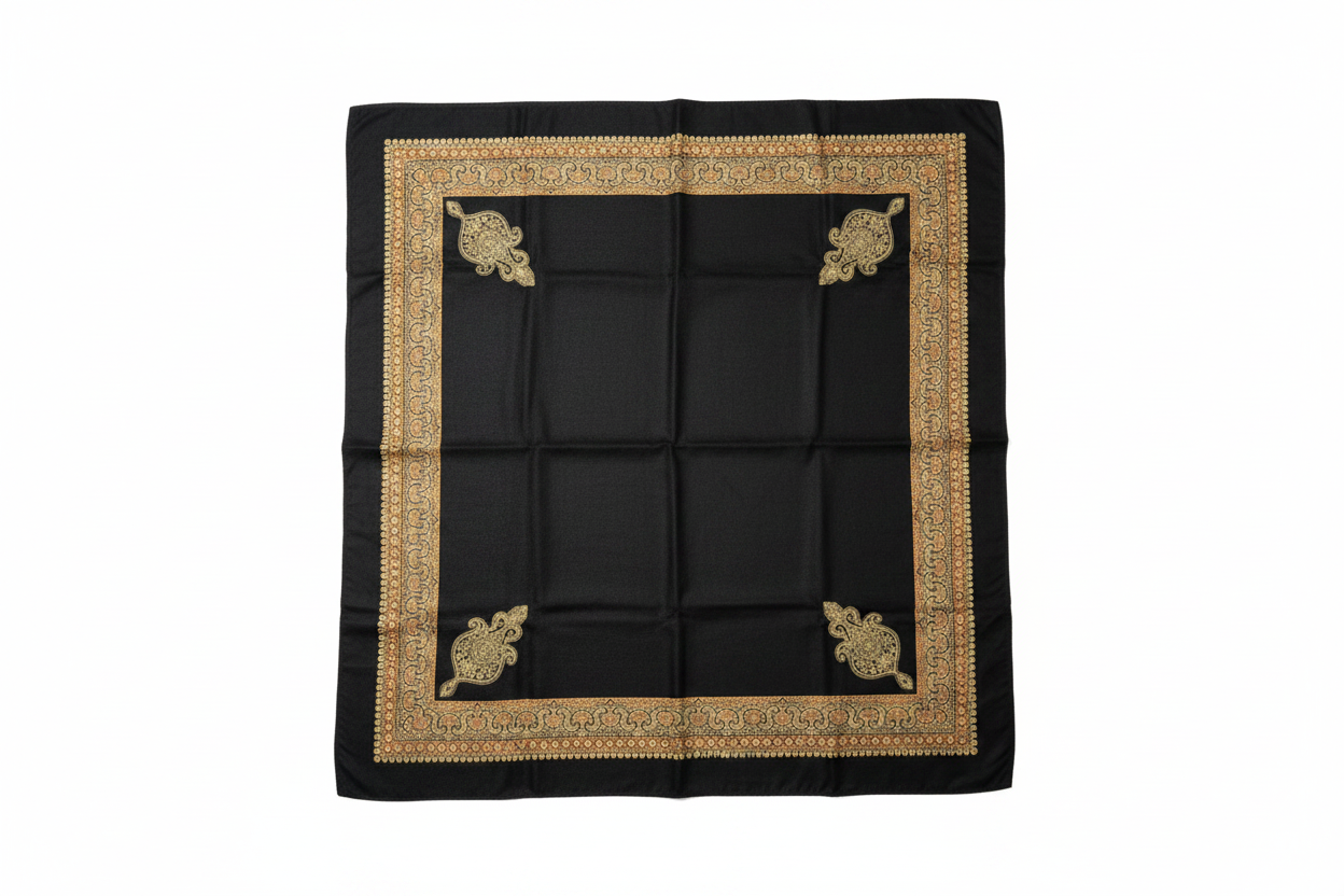 ALFAJR Kashmiri Gold Shemagh- AL AQSA – Premium Viscose Traditional Keffiyeh