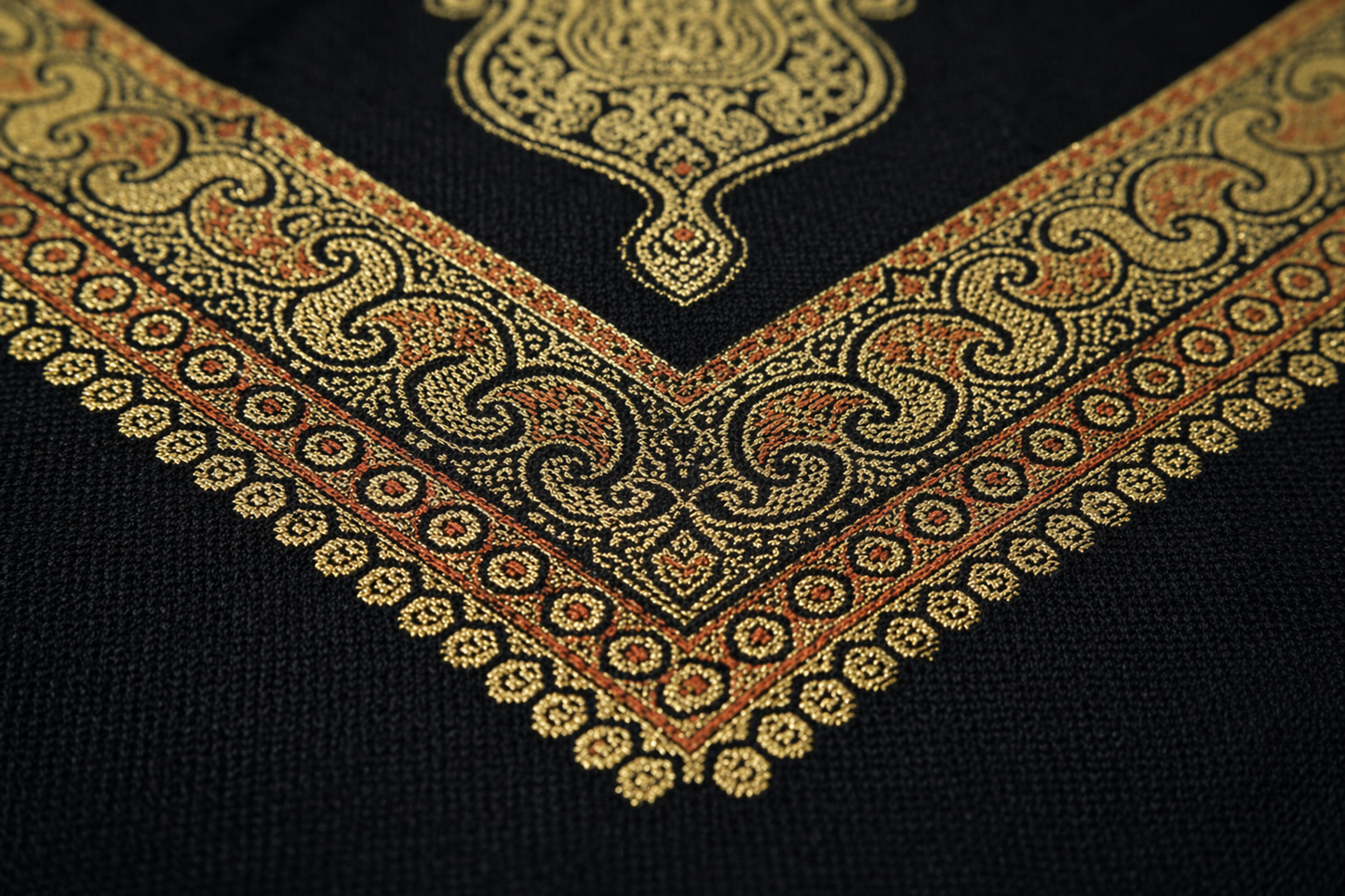 ALFAJR Kashmiri Gold Shemagh- AL AQSA – Premium Viscose Traditional Keffiyeh