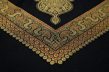 ALFAJR Kashmiri Gold Shemagh- AL AQSA – Premium Viscose Traditional Keffiyeh