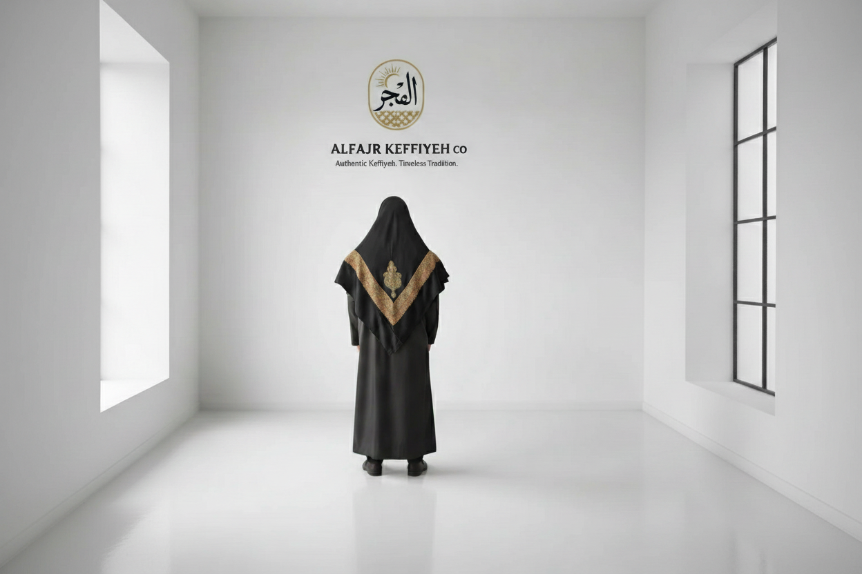 ALFAJR Kashmiri Gold Shemagh- AL AQSA – Premium Viscose Traditional Keffiyeh