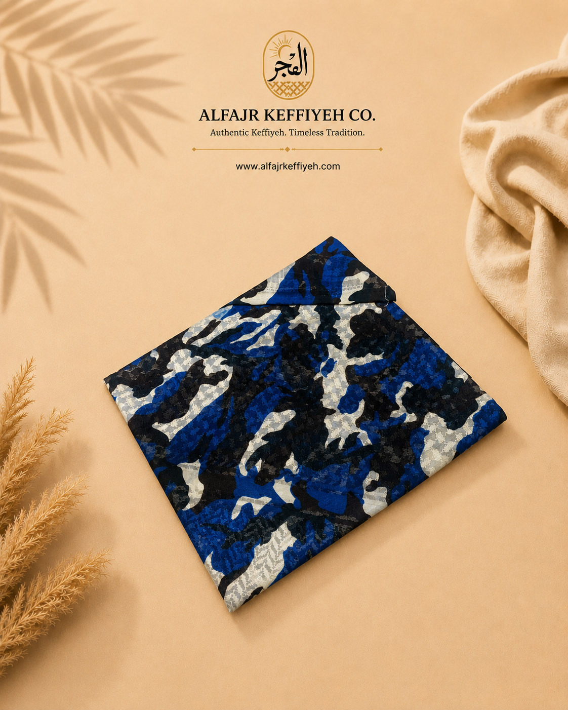ALFAJR Desert Adventure Shemagh, Blue Phantom colorway