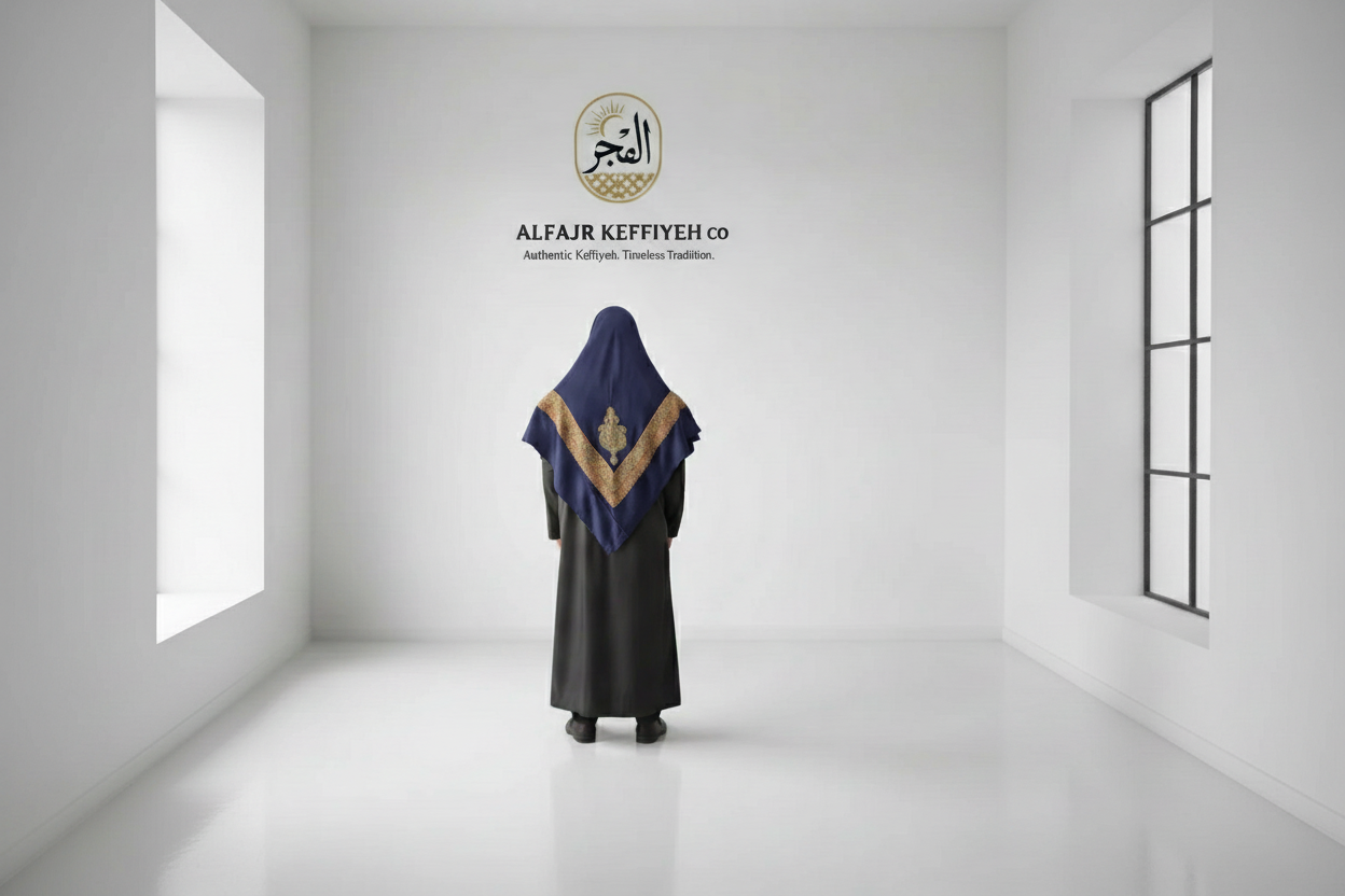ALFAJR Kashmiri Gold Shemagh- AL-HILAL – Premium Viscose Traditional Keffiyeh