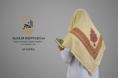 ALFAJR Kashmiri Gold Shemagh- AS-SAHRA   – Premium Viscose Traditional Keffiyeh