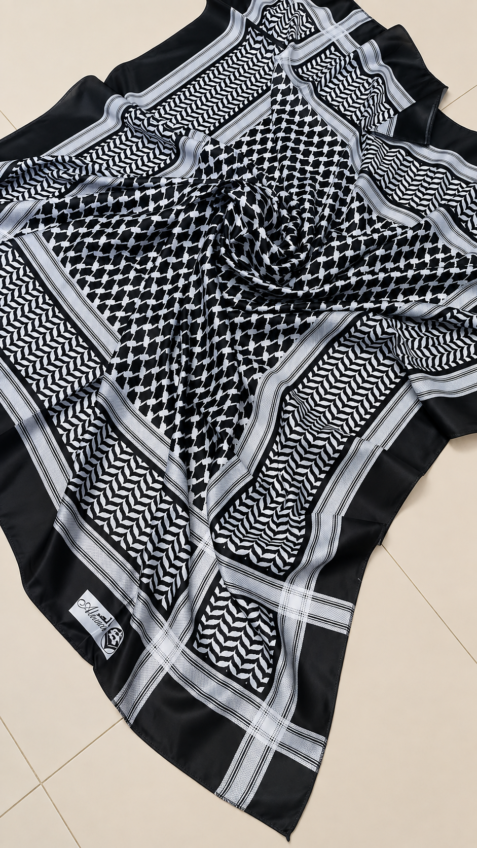 Palestine Heritage Printed Keffiyeh Scarf – High Quality Digital Pattern | ALFAJR