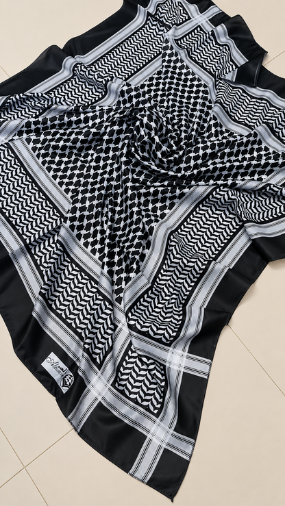 Palestine Heritage Printed Keffiyeh Scarf – High Quality Digital Pattern | ALFAJR