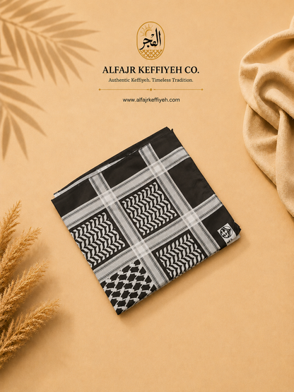 ALFAJR Palestine Heritage Printed Keffiyeh Scarf, product photo 11