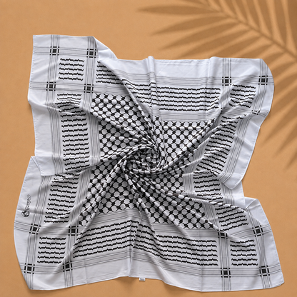 ALFAJR Palestine Heritage Printed Keffiyeh Scarf, product photo 3