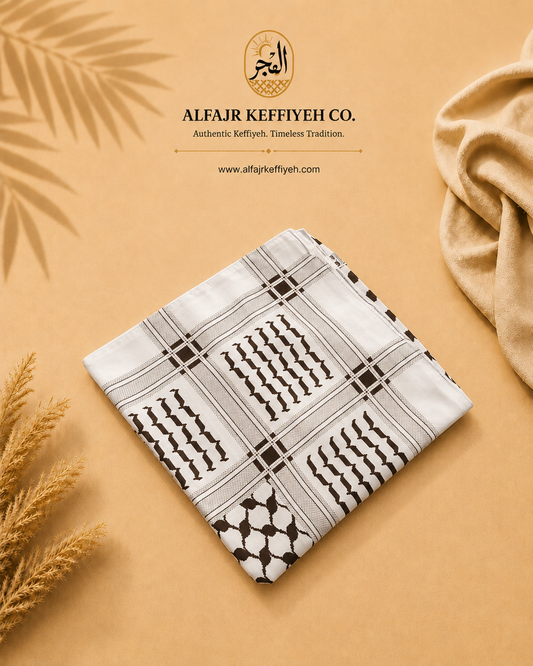 Palestine Heritage Printed Keffiyeh Scarf – High Quality Digital Pattern | ALFAJR