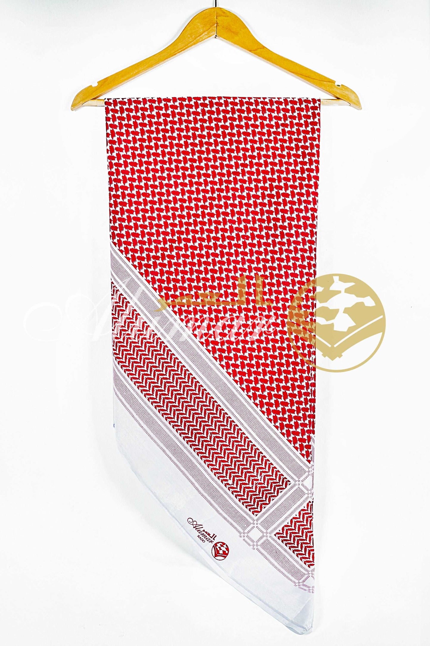 ALFAJR Rado Printed Shemagh, full view of cotton print pattern
