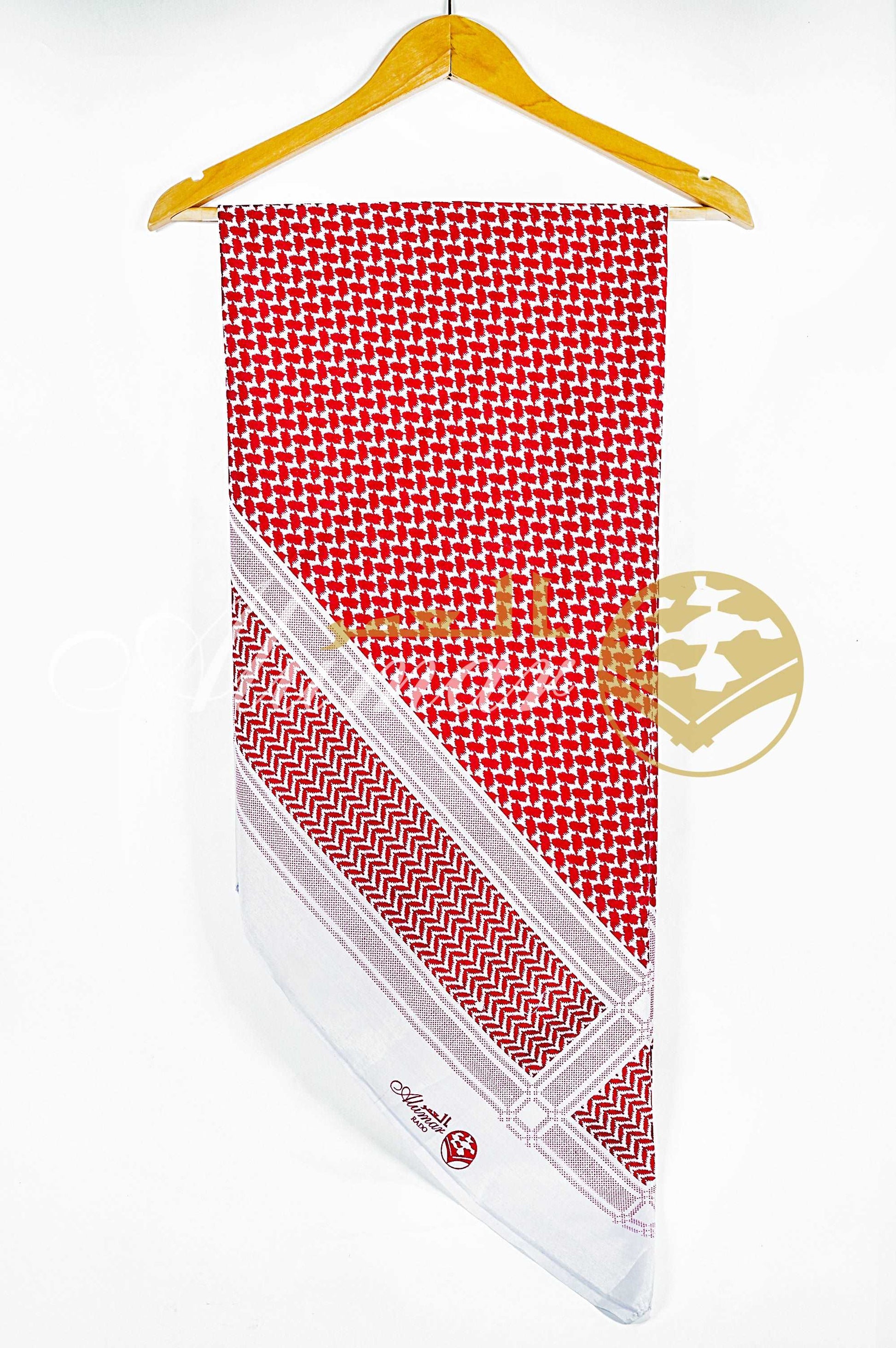 ALFAJR Rado Printed Shemagh, full view of cotton print pattern