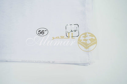 ALFAJR Plain White Ghutra close-up of voile weave