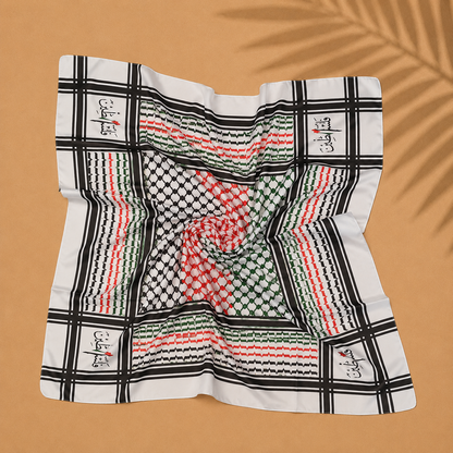 Palestine Heritage Printed Keffiyeh Scarf – High Quality Digital Pattern | ALFAJR