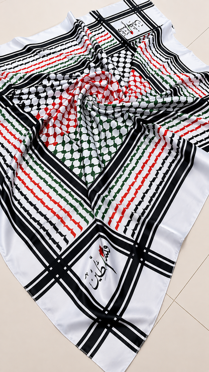 Palestine Heritage Printed Keffiyeh Scarf – High Quality Digital Pattern | ALFAJR