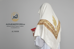 ALFAJR Kashmiri Gold Shemagh- AL NOOR – Premium Viscose Traditional Keffiyeh