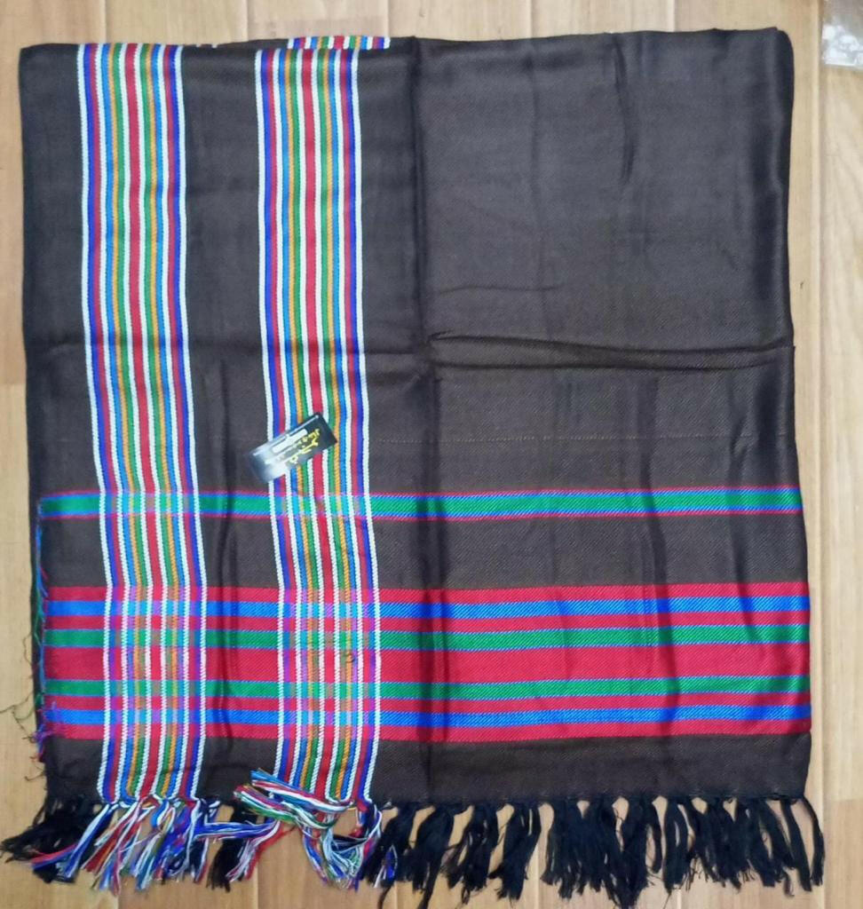 ALFAJR Balochi Cultural Shawl draped, styling view