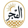 Logo of ALFAJR Keffiyeh Co with Arabic text and geometric design on a white background