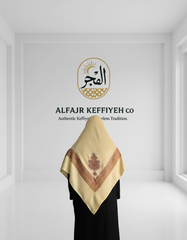 Kashmiri Gold Shemagh – Premium Roomal Range | ALFAJR KEFFIYEH CO