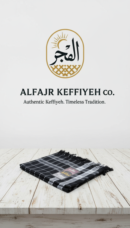 Alfajr Alfarooq King Size Shamzai Romal Keffiyeh – Pure Viscose