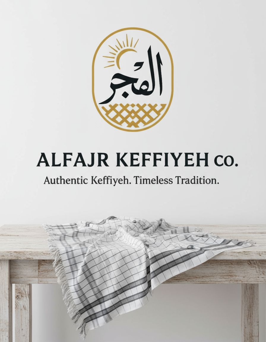 Alfajr Alfarooq King Size Shamzai Romal Keffiyeh – Pure Viscose