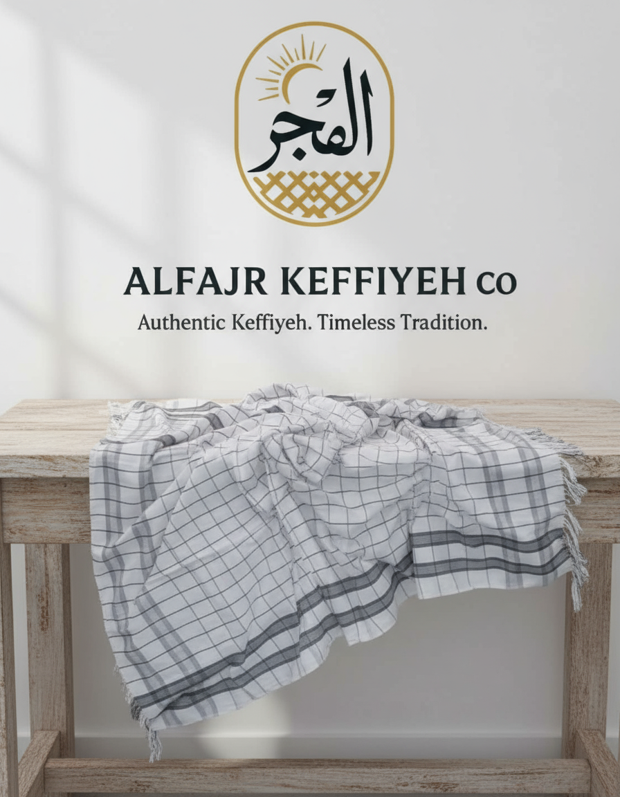 Alfajr Alfarooq King Size Shamzai Romal Keffiyeh – Pure Viscose
