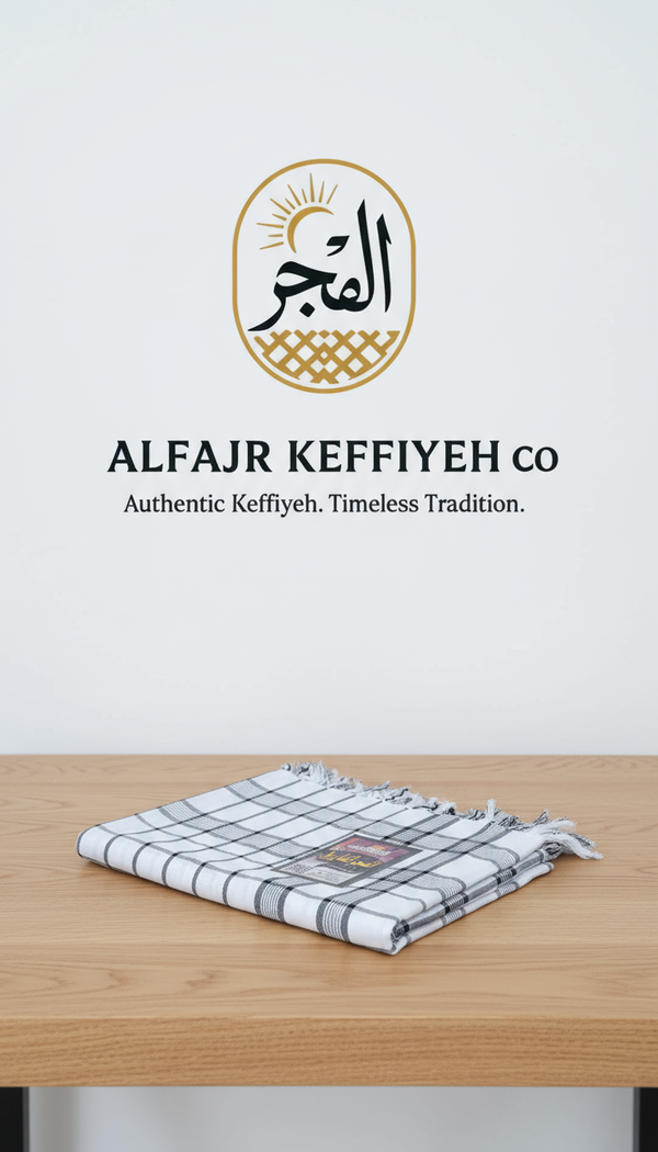 Alfajr Alfarooq King Size Shamzai Romal Keffiyeh – Pure Viscose