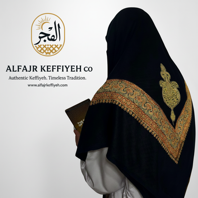 ALFAJR Kashmiri Gold Shemagh – Premium Viscose Traditional Keffiyeh