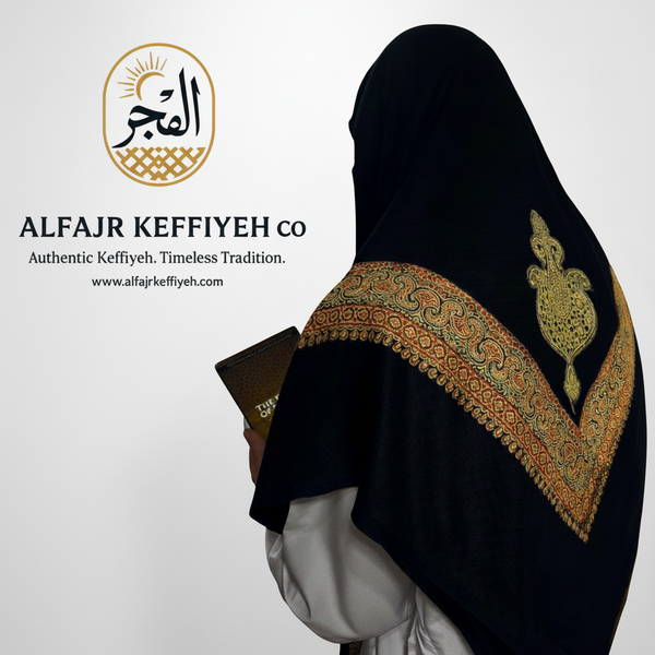 ALFAJR Kashmiri Gold Shemagh – Premium Viscose Traditional Keffiyeh